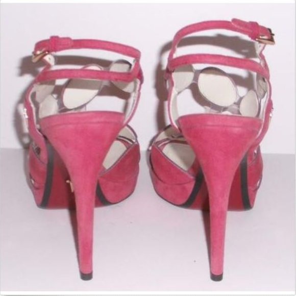 Cesare Paciotti Plexi Suede High Heels 37.5 - Picture 5 of 8